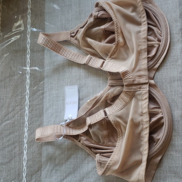 Elomi beige underwire wide shoulder strap full coverage woman bra new - Picture 3 of 5